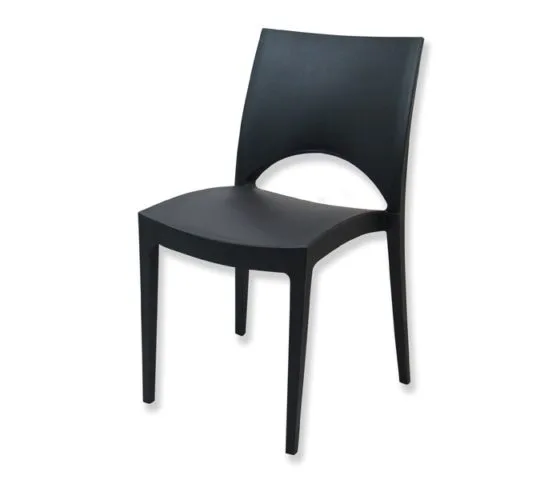 Stoel stapelbaar antraciet
