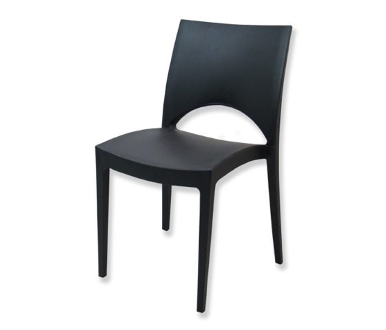 Stoel stapelbaar antraciet