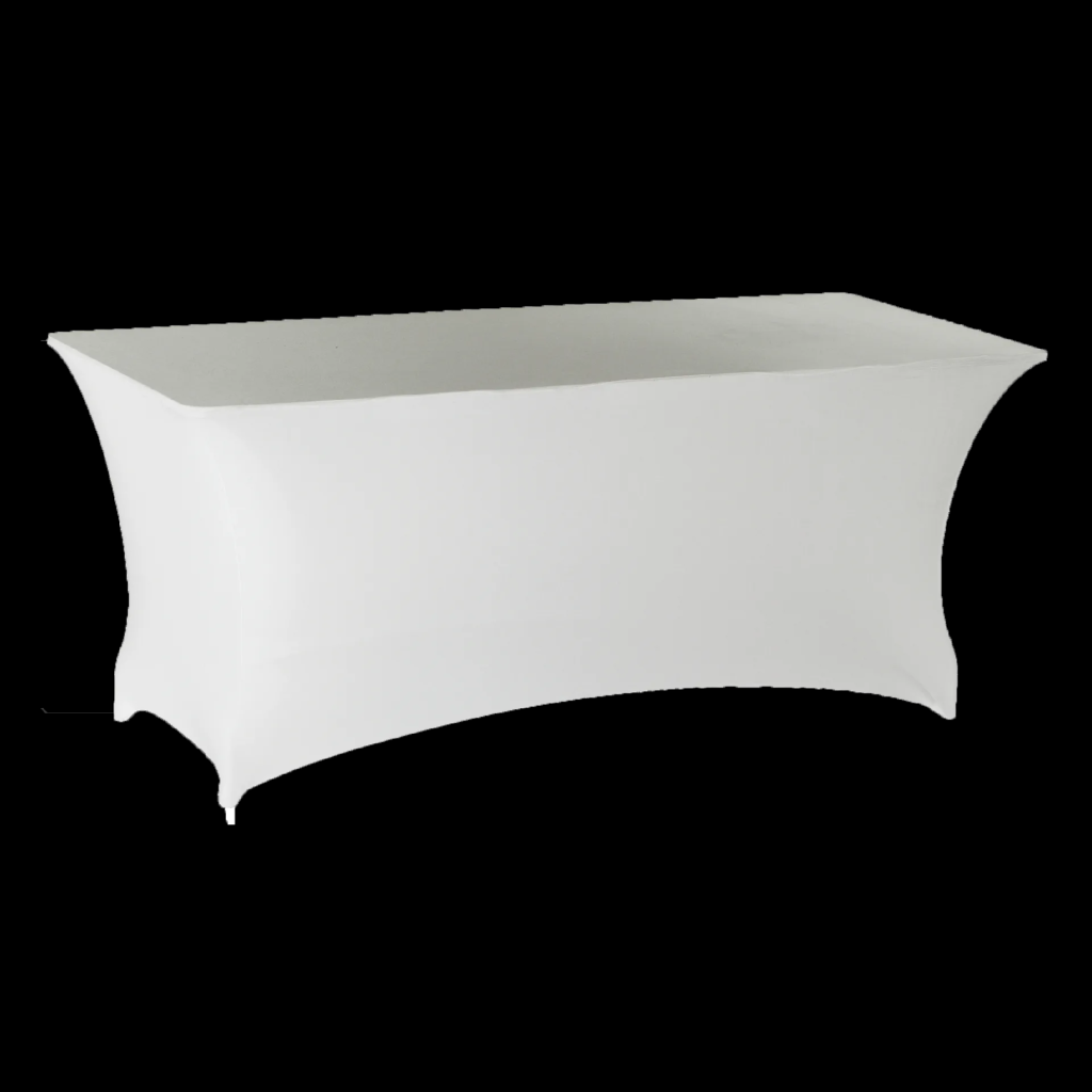 Stretchhoes wit t.b.v. klaptafel